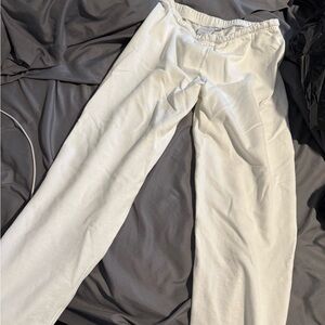 White joggers